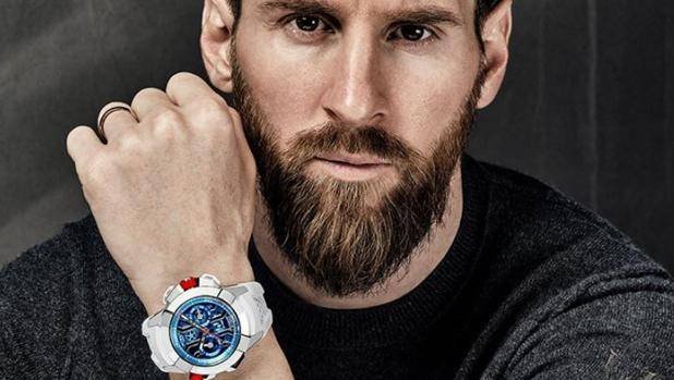 Messi y su lujoso accesorio de 800,000 dólares que lució en el DRV PNK Stadium.