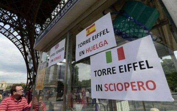 Cierran la Torre Eiffel por Huelga del Personal.