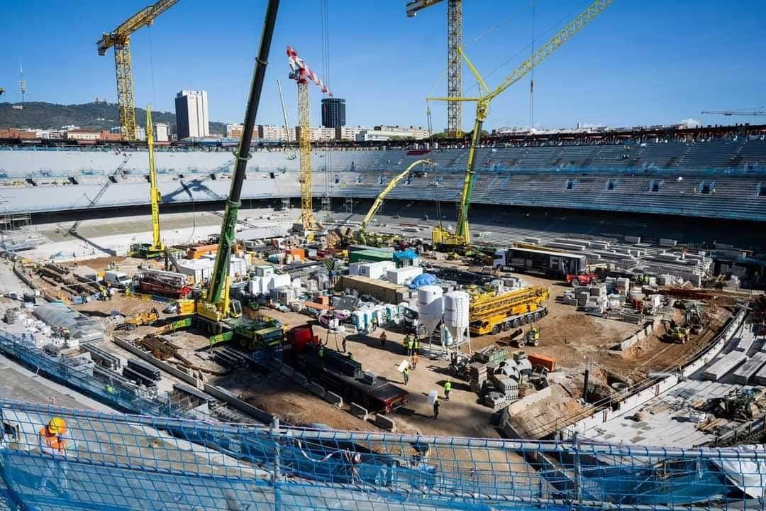 Se Arma la Campal Entre Trabajadores de la Remodelación del Camp Nou del Barcelona, Deja Seis Heridos.