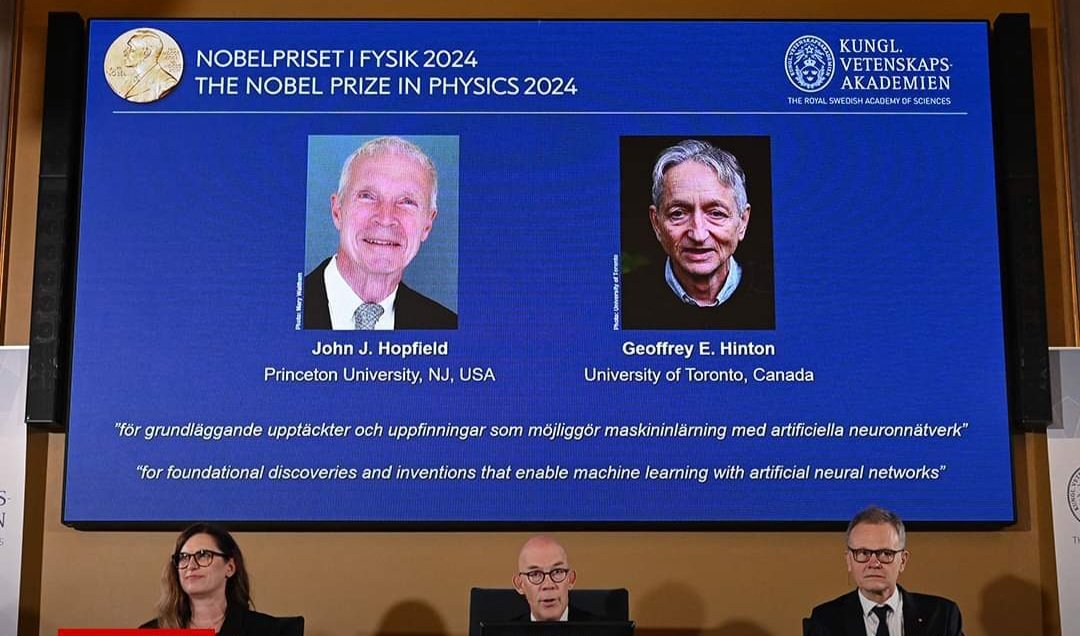 John Hopfield y Geoffrey Hinton Ganan el Premio Nobel de Física.