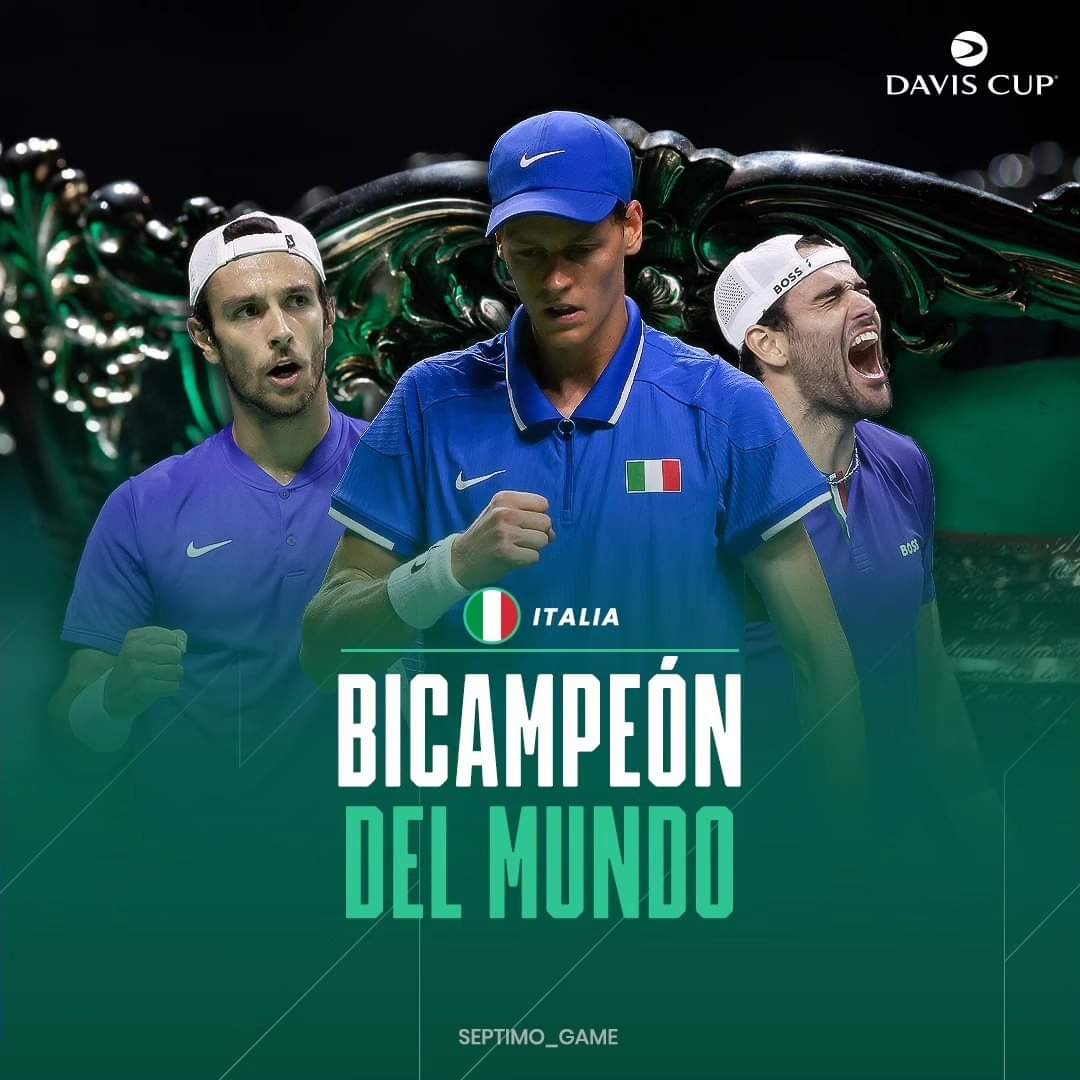 Italia es bicampeón de la Copa Davis 2024.