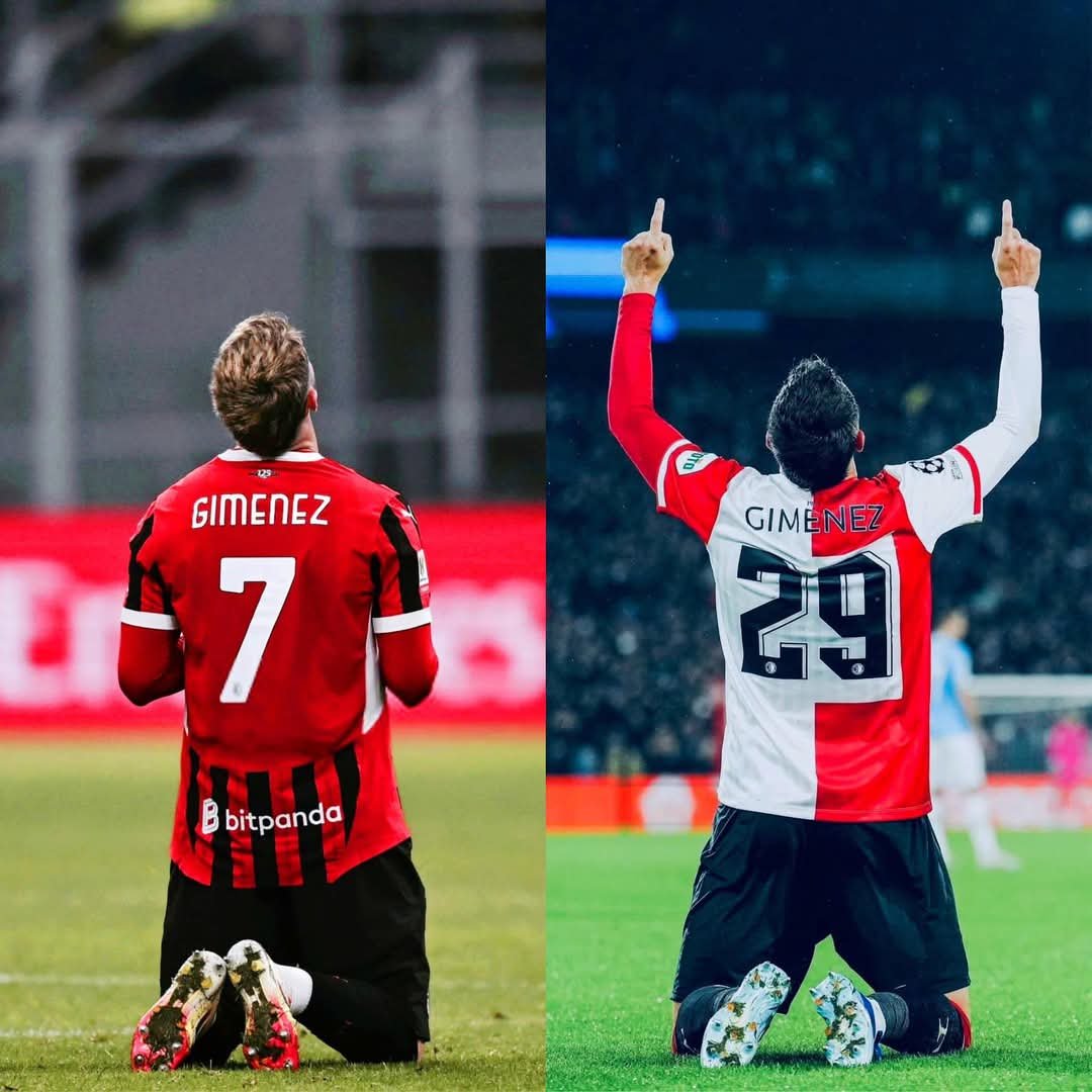 Santiago Gimenez es letal,  le anota gol al Feyenoord en la Champions.
