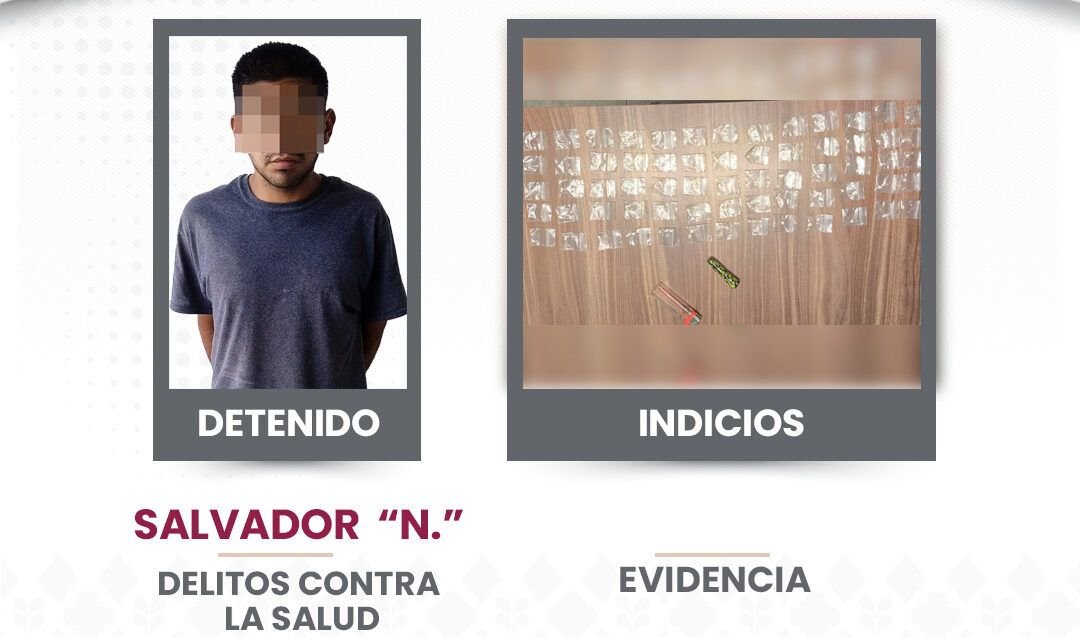Detienen a Salvador con Cristal en Xonaca