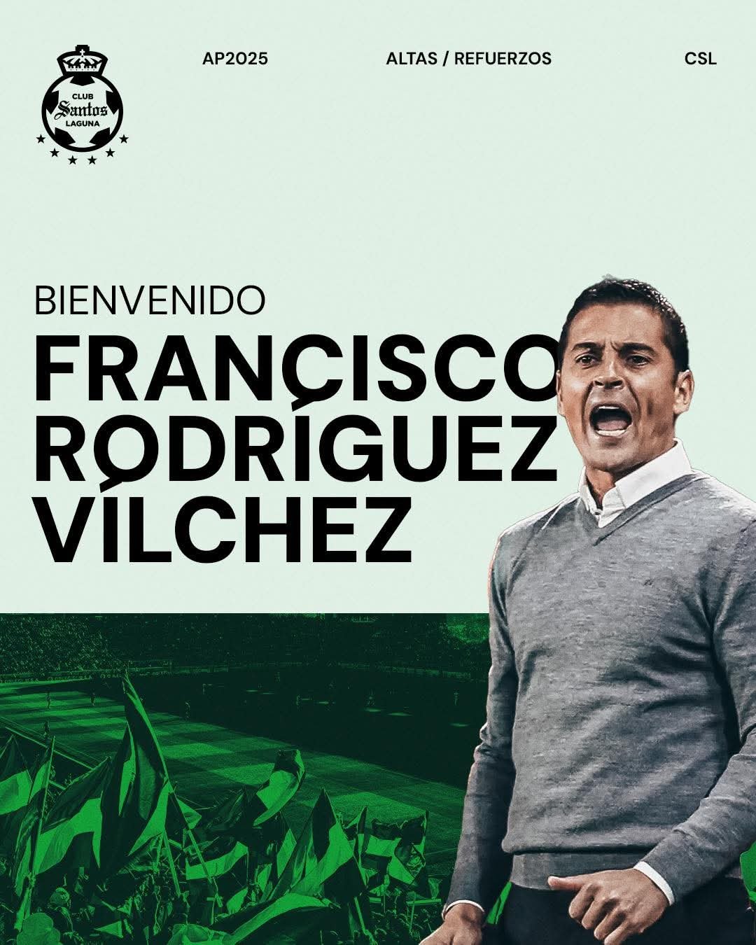 Francisco Rodríguez es el nuevo DT del Club Santos.