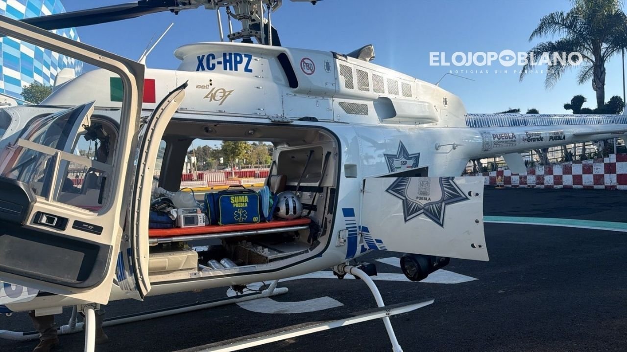 Con traslado aéreo, garantiza atención especializada a joven lesionado