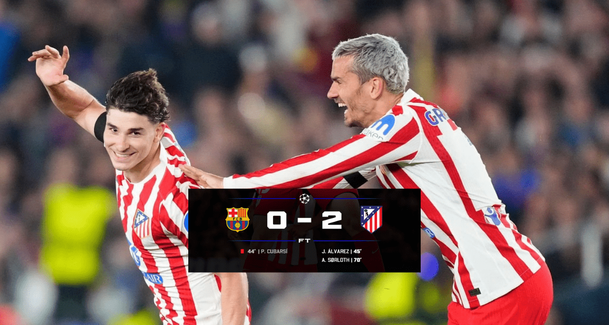 Atlético de Madrid golpea al Barcelona en el Camp Nou