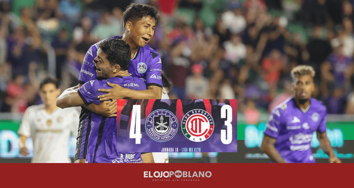 Victoria dramática: Mazatlán remonta y derrota 4-3 a Toluca